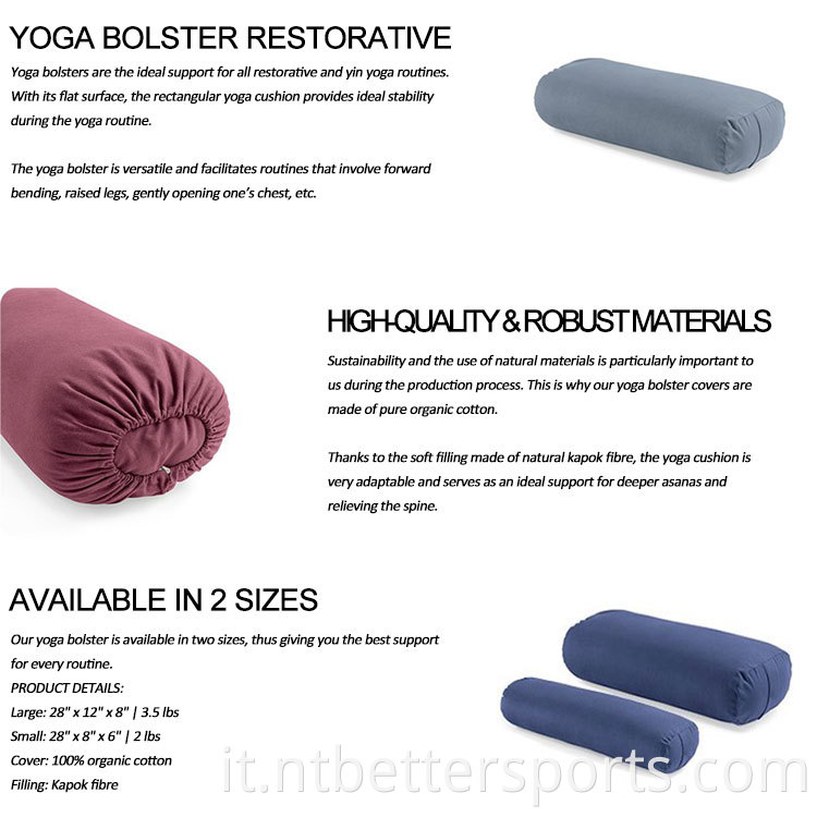 yoga bolster pillow	
